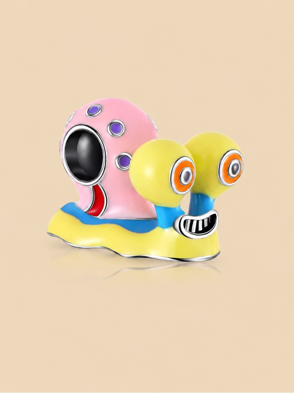 Colorful Snail Stacking charm